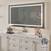 40 in. W x 44 in. Customized H LED Rectangular Frameless Anti-Fog Bathroom Mirror Front & Backlit