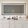 72 in. W x 36 in. H LED Large Rectangular Frameless Anti-Fog Bathroom Mirror Front & Backlit