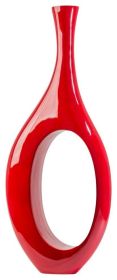 Trombone Vase, Red, Large