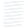 Bookshelf Boards 8 pcs White 39.4"x11.8"x0.6" Engineered Wood
