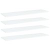 Bookshelf Boards 4 pcs White 39.4"x11.8"x0.6" Engineered Wood