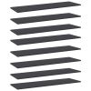 Bookshelf Boards 8 pcs Gray 39.4"x11.8"x0.6" Engineered Wood