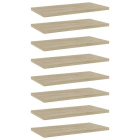 Bookshelf Boards 8 pcs Sonoma Oak 15.7"x7.9"x0.6" Engineered Wood