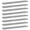 Bookshelf Boards 8 pcs Concrete Gray 23.6"x3.9"x0.6" Engineered Wood