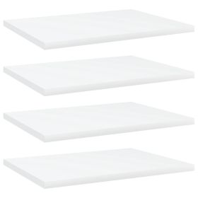 Bookshelf Boards 4 pcs White 15.7"x11.8"x0.6" Engineered Wood