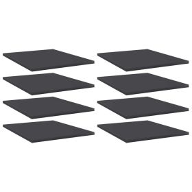 Bookshelf Boards 8 pcs Gray 15.7"x19.7"x0.6" Engineered Wood