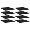 Bookshelf Boards 8 pcs Black 15.7"x19.7"x0.6" Engineered Wood