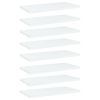 Bookshelf Boards 8 pcs White 15.7"x7.9"x0.6" Engineered Wood