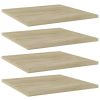 Bookshelf Boards 4 pcs Sonoma Oak 15.7"x15.7"x0.6" Engineered Wood