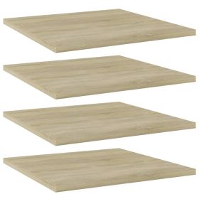 Bookshelf Boards 4 pcs Sonoma Oak 15.7"x15.7"x0.6" Engineered Wood