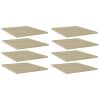 Bookshelf Boards 8 pcs Sonoma Oak 15.7"x19.7"x0.6" Engineered Wood