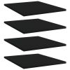 Bookshelf Boards 4 pcs Black 15.7"x19.7"x0.6" Engineered Wood