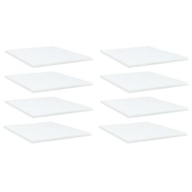 Bookshelf Boards 8 pcs White 15.7"x19.7"x0.6" Engineered Wood