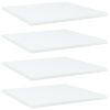 Bookshelf Boards 4 pcs White 15.7"x15.7"x0.6" Engineered Wood
