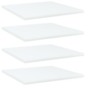 Bookshelf Boards 4 pcs White 15.7"x15.7"x0.6" Engineered Wood