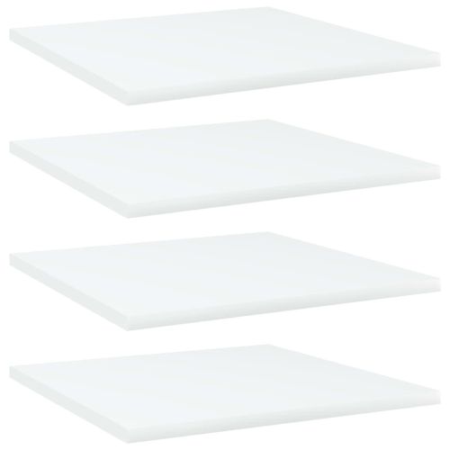 Bookshelf Boards 4 pcs White 15.7"x15.7"x0.6" Engineered Wood