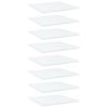 Bookshelf Boards 8 pcs White 15.7"x15.7"x0.6" Engineered Wood