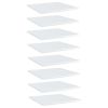 Bookshelf Boards 8 pcs High Gloss White 15.7"x15.7"x0.6" Engineered Wood