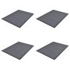 PVC Door Mats 4 pcs Gray 35.4"x23.6"