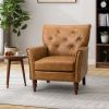 Harald Vegan Leather Armchair-CAMEL