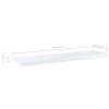 Bookshelf Boards 8 pcs High Gloss White 15.7"x3.9"x0.6" Engineered Wood