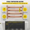 VEVOR Heated Towel Rack, 4 Bars Curved Design, Mirror Polished Stainless Steel Electric Towel Warmer with Built-in Timer, Wall-Mounted for Bathroom, P