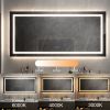72 in. W x 32 in. H LED Large Rectangular Frameless Anti-Fog Bathroom Mirror Front & Backlit
