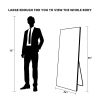 Mirror Full Length Mirror Wide Standing Tall Full Size Mirror for Bedroom Giant Full Body Mirror Large Floor Mirror Stand Up Dressing Big Lighted Mirr