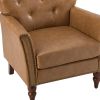 Harald Vegan Leather Armchair-CAMEL