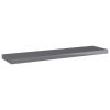 Bookshelf Boards 8 pcs High Gloss Gray 15.7"x3.9"x0.6" Engineered Wood