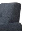 Black Grey Linen Living Room Sofa Set
