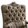 34 Inch Traditional Accent Chair, Claw legs, Champagne Fabric