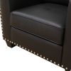 Black Faux Living Room Sofa Set