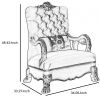 34 Inch Traditional Accent Chair, Claw legs, Champagne Fabric