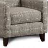32 Inch Contemporary Accent Arm Chair, Geometric Fabric Pattern, Gray