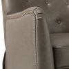 Adam Vegan Leather Armchair-GREY