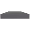 Bookshelf Boards 8 pcs High Gloss Gray 15.7"x3.9"x0.6" Engineered Wood