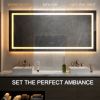 72 in. W x 32 in. H LED Large Rectangular Frameless Anti-Fog Bathroom Mirror Front & Backlit