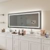 72 in. W x 32 in. H LED Large Rectangular Frameless Anti-Fog Bathroom Mirror Front & Backlit