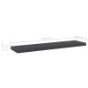 Bookshelf Boards 8 pcs Gray 15.7"x3.9"x0.6" Engineered Wood