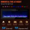 VEVOR Electric Fireplace, 50-inch Recessed and Wall Mounted, Fit for 2 x 4 and 2 x 6 Stud, Adjustable Flame Colors and Speed with Remote Control & Tim