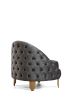 Vanessa Chair Livingroom Set in Grey and Gold with Fabric button-tufted velvet upholstery Finish