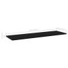 Bookshelf Boards 8 pcs Black 39.4"x11.8"x0.6" Engineered Wood