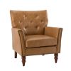 Harald Vegan Leather Armchair-CAMEL