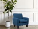 Alyssa Blue Linen Accent Armchair