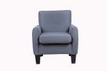 Alyssa Dark Gray Linen Accent Armchair