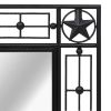 Garden Wall Mirror Rectangular 23.6"x43.3" Black