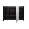 36x26 inch Black LED Mirror Medicine Cabinet Surface, Defogger, Anti-Fog,Dimmable Lights Brightness Memory