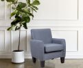 Alyssa Dark Gray Linen Accent Armchair