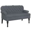 Bench with Backrest Dark Gray 47"x25.4"x29.5" Velvet